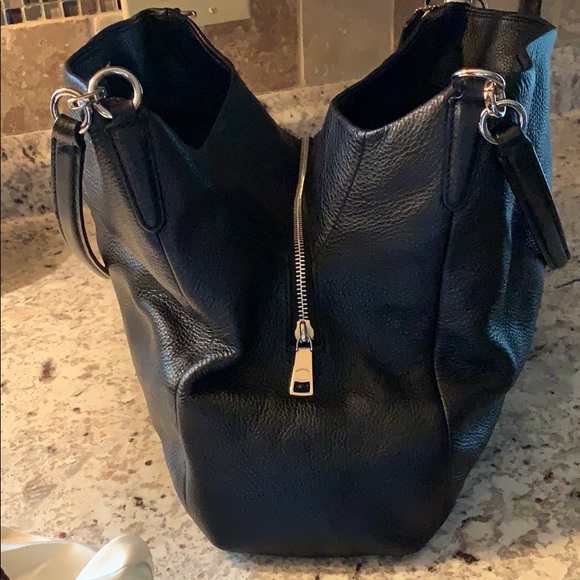 SOLD!Coach Black pebble leather with Silver Hardware - Picture 2 of 9